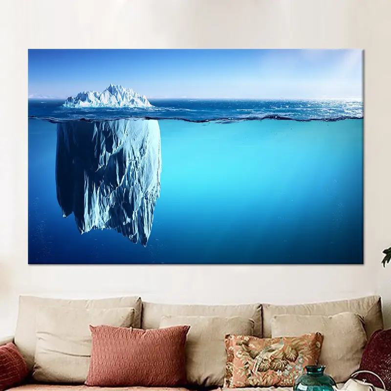 Zarif Mavi Deniz Manzarası Kanvas Tablo Baskı - Okyanus Serenity