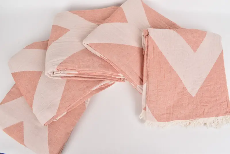 Organic Throw, Employee Gifts, Bridesmaid Gifts, 84x76 Cotton Geometric Towel, Turkish Tablecloth, Boho Throw Blankets, Housewarming Gift - 3