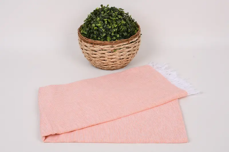 Organic Beach Towel, Valentines Day Gift For Him, Hammam towel, Bachelorette Gifts, Peshtemal Towel USA, Custom Gift, 70x40 Cotton Striped Towel - 4