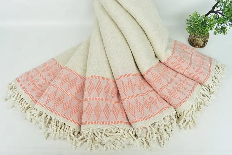 Personalized Gifts, Custom Wedding Gift From Bridesmaid, Throw Blankets for Couch, Tablecloth, 100x88 Linen Kilim Design Towel, Monogram Blanket - 4