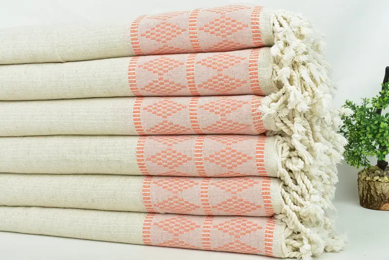 Personalized Gifts, Custom Wedding Gift From Bridesmaid, Throw Blankets for Couch, Tablecloth, 100x88 Linen Kilim Design Towel, Monogram Blanket - 3