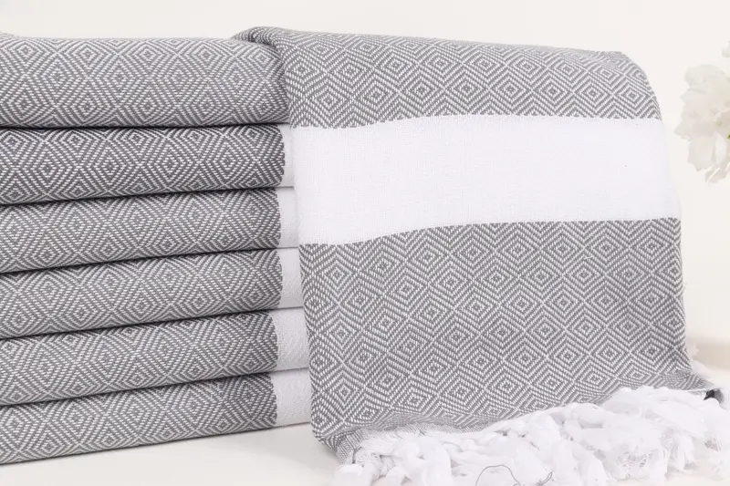70x40 Cotton Diamond Towel, Monogram Beach Towel, Lightweight Turkish towel, Gift For Best Friend, Customized Turkish Towel, Organic Turkish towel - 2