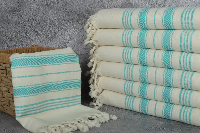 Personalized Bridesmaid Beach Towel, Monogram Towels, Bridal Gifts, Handmade Gift, 70x40 Cotton Striped Towel, Bridal Shower Gift, Custom Towel - 3