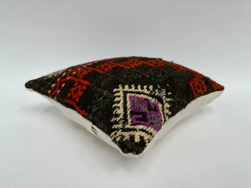 Pillow Sham, Kilim Cushion Sham, Luxury Pillow Sham, Throw Kilim Pillow, Outdoor Cushion, Interior Designer Pillow, 12x12 Brown Cushion - 6