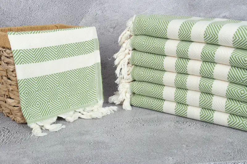 Gift For Boyfriend, First Wedding Anniversary Gift, Personalized Hand Towel, Turkish Towel Hand Towel, 32x20 Cotton Diamond Towel, Turkish Tea Towel - 3