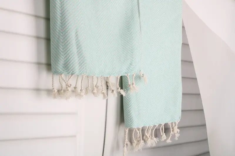 Turkish Towel Hand Towel, Monogram Kitchen Towel, Bachelorette Towel, 40x20 Cotton Herringbone Towel, Summer Gift, Wedding Gift, Birthday Gift - 8