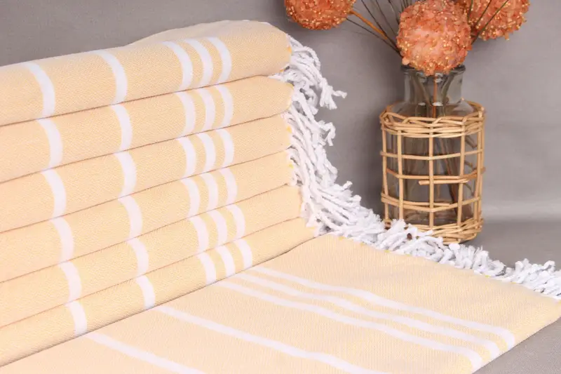 Summer Gift, Gift For Best Friend, Gift For The Home Decor, Turkish bath towel, Housewarming Gift, Towel With Name, 70x40 Cotton Striped Towel - 1