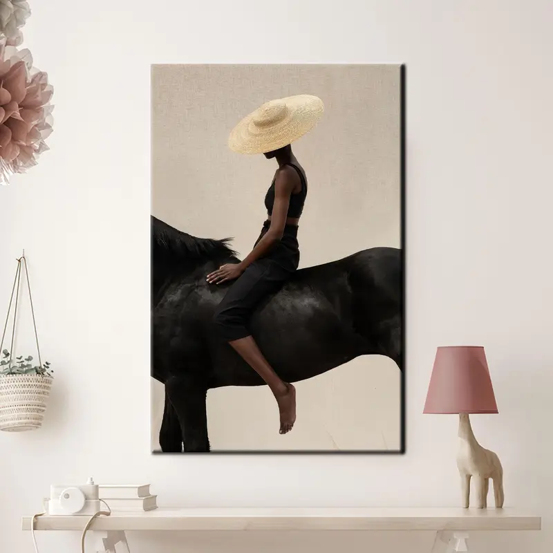 Elegant Horse Canvas: Perfect Woman & Horse Lover Gift
