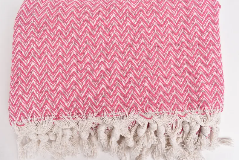 76x64 Cotton Zig zag Towel, Tablecloth, Bachelorette Party Gifts For Bride, Gift Boxes, Personalized Gifts, Personalized Blanket, Shower Curtain - 4