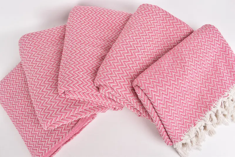 76x64 Cotton Zig zag Towel, Tablecloth, Bachelorette Party Gifts For Bride, Gift Boxes, Personalized Gifts, Personalized Blanket, Shower Curtain - 3
