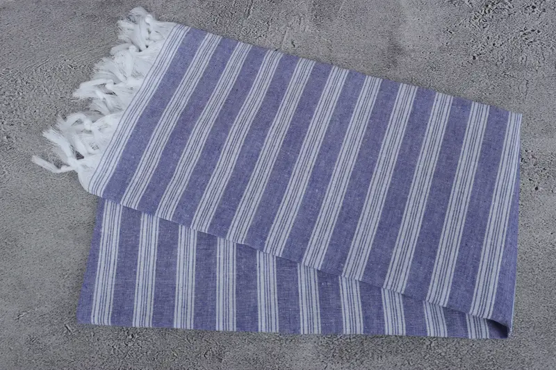 Eco-Friendly Turkish Towel, 68x32 Cotton Striped Towel, Home Decor Gifts, Gift For Her, Personalized Gift For Her, Monogrammed Beach Towel - 6
