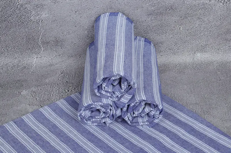 Eco-Friendly Turkish Towel, 68x32 Cotton Striped Towel, Home Decor Gifts, Gift For Her, Personalized Gift For Her, Monogrammed Beach Towel - 7
