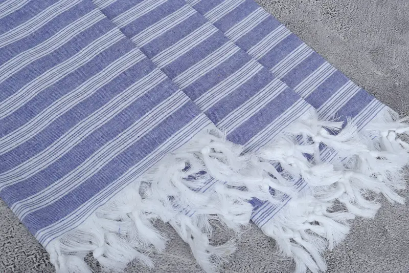 Eco-Friendly Turkish Towel, 68x32 Cotton Striped Towel, Home Decor Gifts, Gift For Her, Personalized Gift For Her, Monogrammed Beach Towel - 5