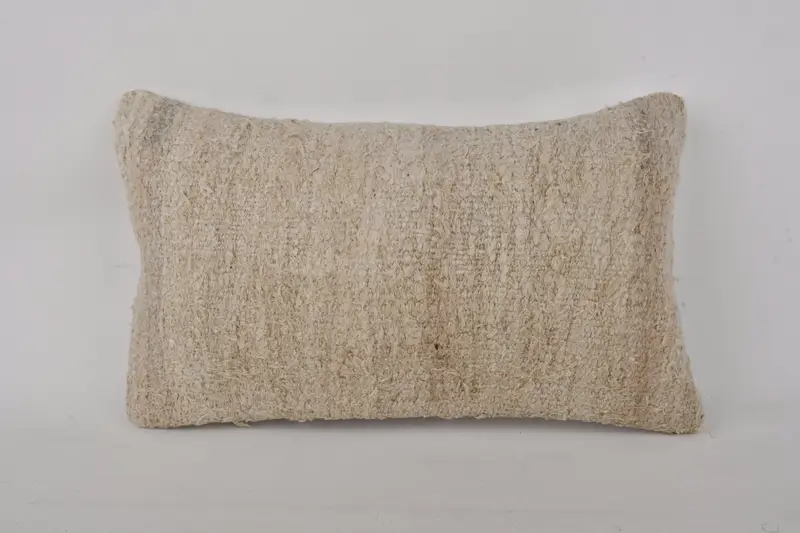 Kilim Pillow, Pillow, Pillow for Couch, 12x20 White Pillow, Aztec Cushion, Garden Pillow Cover, Designer Throw Pillow Cover, Kilim Cushion Sham - 1