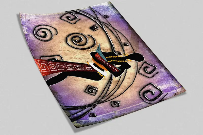 Ethnic Woman Wall Art, Abstract Woman Wall Art, African Wall Mural, African Woman Painting Wall Paper, Bright Wall Paper, - 9