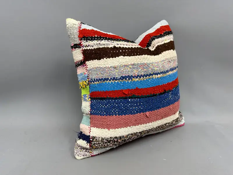 Outdoor Cushion Cover, Hippie Throw Pillow Cover, 20x20 Blue Pillow Cover, Cushion Cover, Home Decor Pillow, Kilim Pillow, Gift Pillow - 2