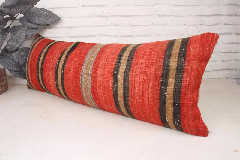 Gift Pillow, Bright Cushion Cover, 12x36 Red Pillow, Yoga Cushion Case, Decorative Pillow Case, Boho Pillow, Pillow Sham, Interior Designer Pillow - 4