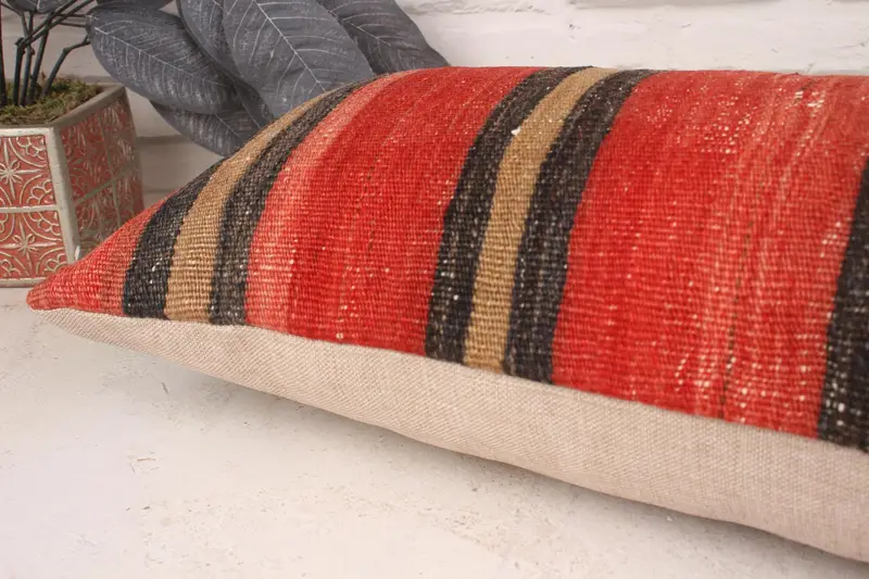 Gift Pillow, Bright Cushion Cover, 12x36 Red Pillow, Yoga Cushion Case, Decorative Pillow Case, Boho Pillow, Pillow Sham, Interior Designer Pillow - 6