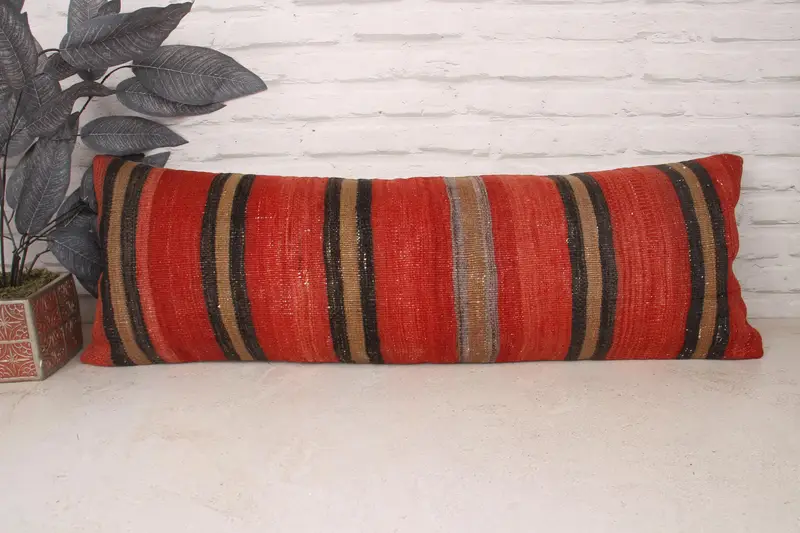Gift Pillow, Bright Cushion Cover, 12x36 Red Pillow, Yoga Cushion Case, Decorative Pillow Case, Boho Pillow, Pillow Sham, Interior Designer Pillow - 1