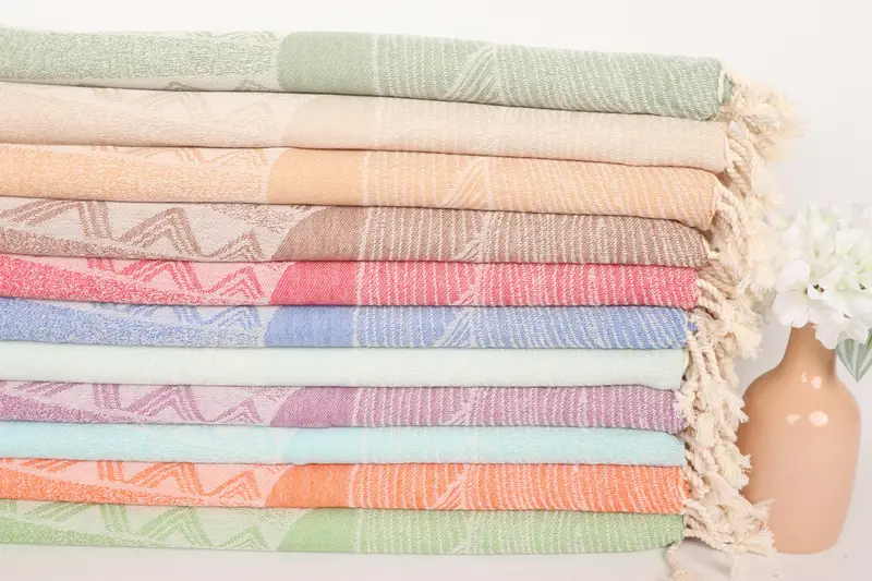 36x18 Cotton Striped Design Towel, Wedding Favors, Bachelorette Party Gifts For Bride, Kitchen Towel, Turkish Towel, Wedding Gift, Travel Towel - 2