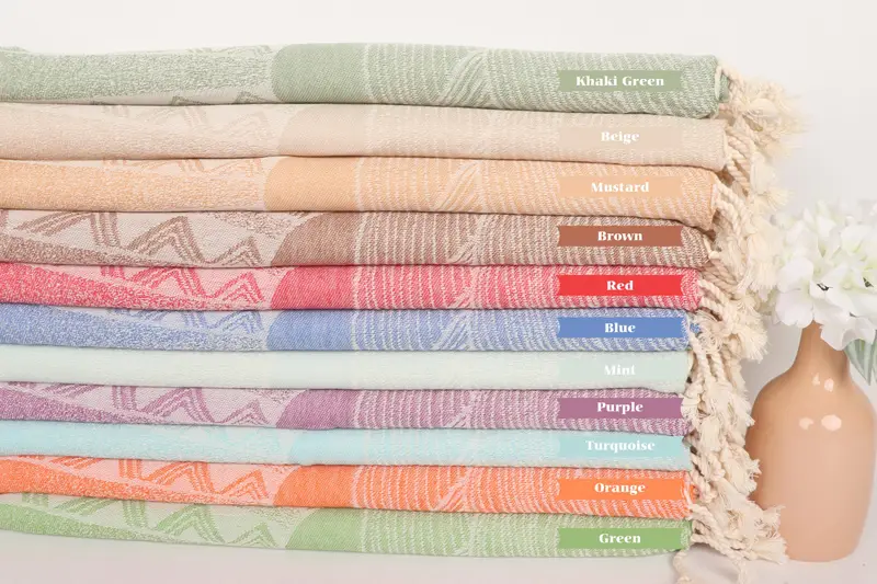 36x18 Cotton Striped Design Towel, Wedding Favors, Bachelorette Party Gifts For Bride, Kitchen Towel, Turkish Towel, Wedding Gift, Travel Towel - 1