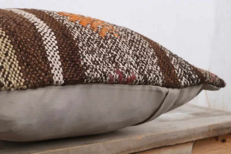 14x14 Red Cushion Case, Home Decor Pillow, Ethnic Throw Pillow, Throw Kilim Pillow, Crochet Pattern Cushion Cover, Pillow Sham, Turkish Kilim Pillow - 6