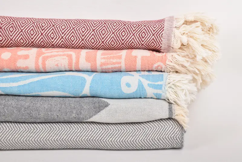 Bridesmaid Proposal Gift, Bridal Shower Gift, Woven Throw Blanket, 80x60 Cotton Set of 5 Towel, Beach Theme Wedding Gift, Wedding Favors - 3