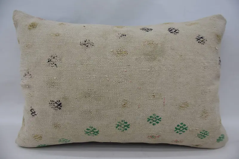 Pillow, 16x24 Beige Cushion, Anatolian Pillow, Interior Designer Pillow, Southwestern Cushion, Kilim Pillow Cover, Home Decor Pillow - 4