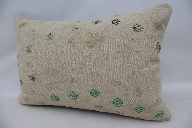 Pillow, 16x24 Beige Cushion, Anatolian Pillow, Interior Designer Pillow, Southwestern Cushion, Kilim Pillow Cover, Home Decor Pillow - 3