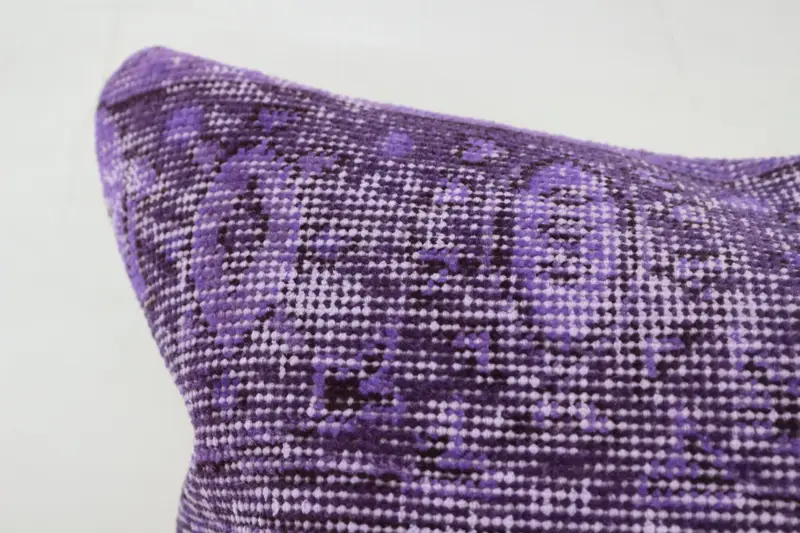 28x28 Purple Pillow Sham, Throw Kilim Pillow, Turkish Bench Pillow Cover, Turkish Bench Cushion, Pillow for Sofa, Turkish Kilim Pillow, Pillow Case - 2
