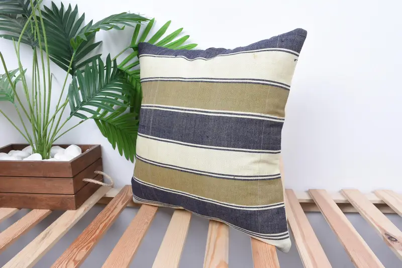 Indoor Pillow Sham, Cushion Cover, Turkish Pillow, Bed Cushion Case, Kilim Pillow Cover, Interior Designer Pillow, 18x18 White Cushion - 5