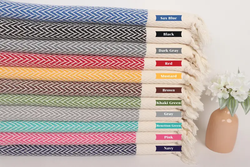 Personalized Turkish Towel, Turkish Towel Hand Towel, Bridesmaid Towel, Personalized Gift, Personalized Hand Towel, 34x18 Cotton Zigzag Design Towel - 1