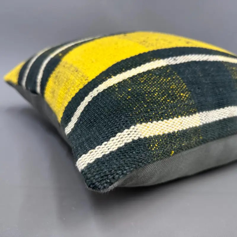 Toss Pillow Sham, Cushion Case, Floor Pillow Cover, Antique Pillows, Home Decor Pillow, 18x18 Black Pillow, Boho Pillow, Shabby Chic Cushion Cover - 6