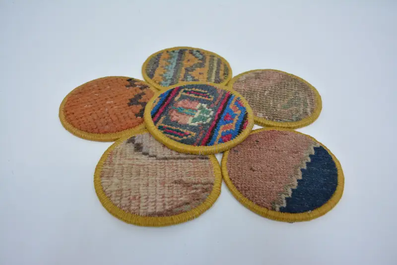 Blue and Red Coaster Set, Stylish and Durable Drink Coasters