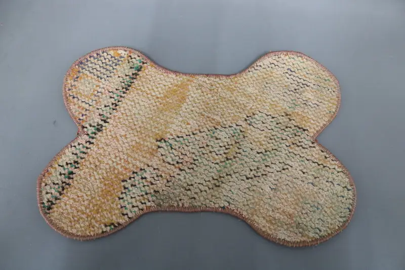 Comfortable Foam-Filled Pet Mat, Orange & Green Medium Pet Pad