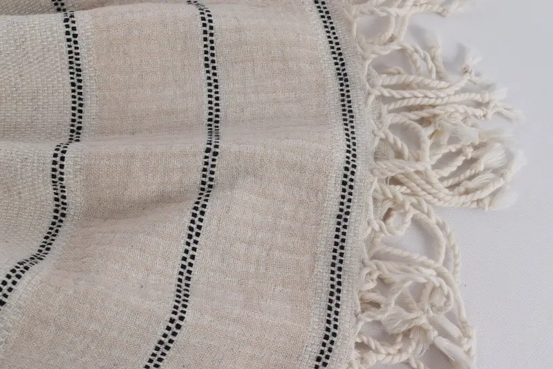 Summer Gift, Monogram Turkish Towel, Embroidery Towels, 70x40 Linen Striped Towel, Large Turkish Towel, Turkish Beach Towel Bulk, Scarf Towel - 8