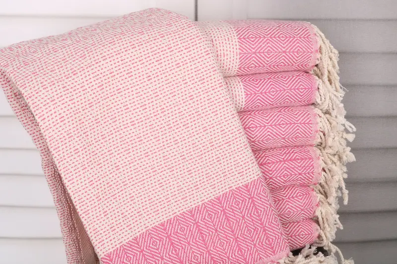 Fuchsia Cotton Towel Monogram Beach Towel Turkish 40x71 Inches