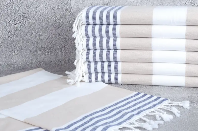 Bridesmaid Gifts, Custom Wedding Gifts, Wedding Hand Made Gift, Bathroom Towels, 40x24 Cotton Striped Towel, Valentines Day Gift Idea, Kitchen Towel - 2