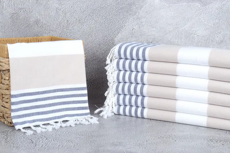 Bridesmaid Gifts, Custom Wedding Gifts, Wedding Hand Made Gift, Bathroom Towels, 40x24 Cotton Striped Towel, Valentines Day Gift Idea, Kitchen Towel - 3