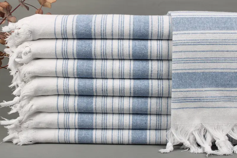 Turkish Bath Towel, Personalized Striped Towel, 32x67 Inches