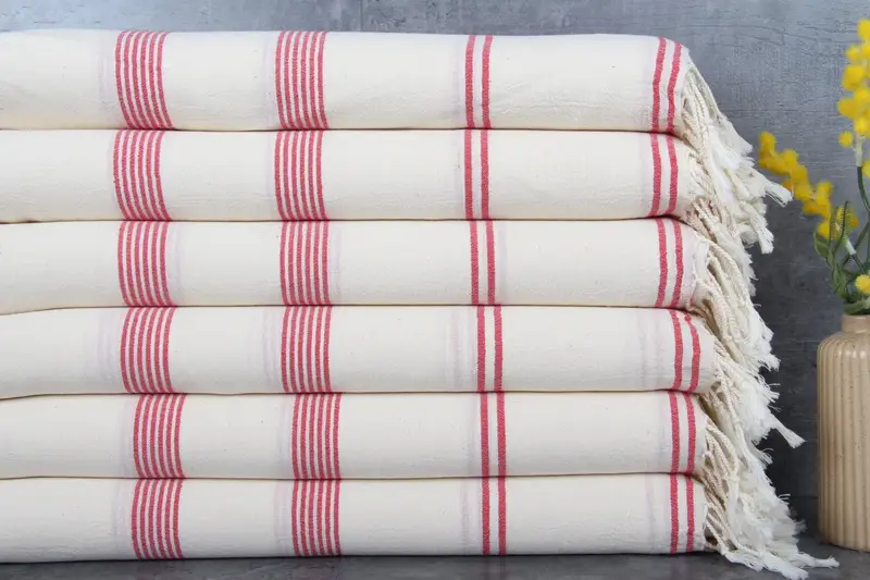 Beach Towel Turkish Organic Cotton Beige, 36x71 Inches