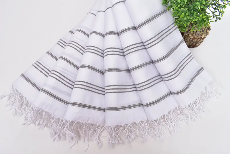 Kişiselleştirilmiş el havlu, küçük banyo havlu, Türk çay havlu, Noel hediyeleri, 40x24 pamuklu çizgili havlu, el yapımı hediye, kişiselleştirilmiş ev hediyesi düğün - 4