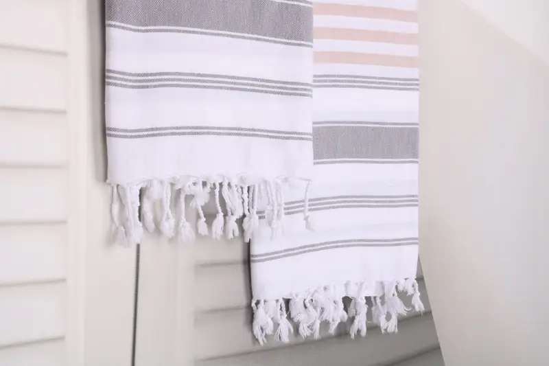 Bachelorette Favor, Travel Towel, Personalized Gifts, Custom Wedding Gift, Yoga Towel, 70x40 Cotton Striped Towel, Personalized Turkish Towel - 8