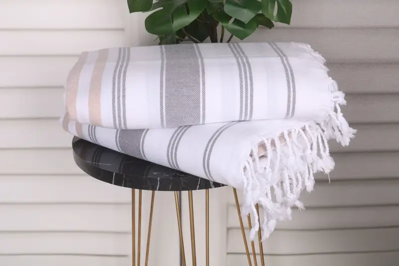 Bachelorette Favor, Travel Towel, Personalized Gifts, Custom Wedding Gift, Yoga Towel, 70x40 Cotton Striped Towel, Personalized Turkish Towel - 3