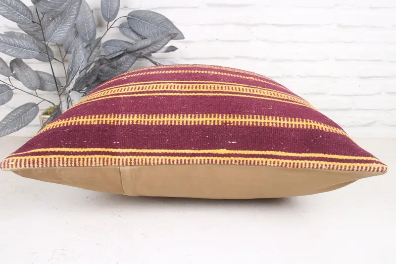Bolster Cushion Cover, Cushion Cover, Pillow for Couch, 24x24 Orange Pillow, Vintage Pillow Cover, Home Decor Pillow, Gift Pillow - 5