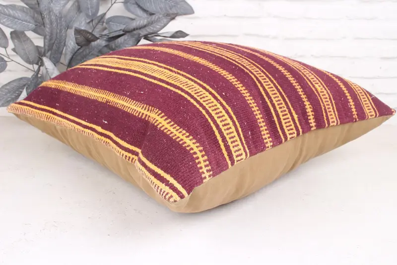 Bolster Cushion Cover, Cushion Cover, Pillow for Couch, 24x24 Orange Pillow, Vintage Pillow Cover, Home Decor Pillow, Gift Pillow - 6