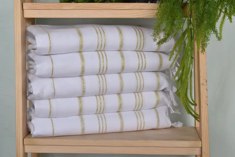 Turkish Towel Hand Towel, 40x24 Cotton Striped Towel, Home Decor Gifts, Wedding Favors, Bathroom Towels, Christmas Gift, Gift For The Home Decor - 1