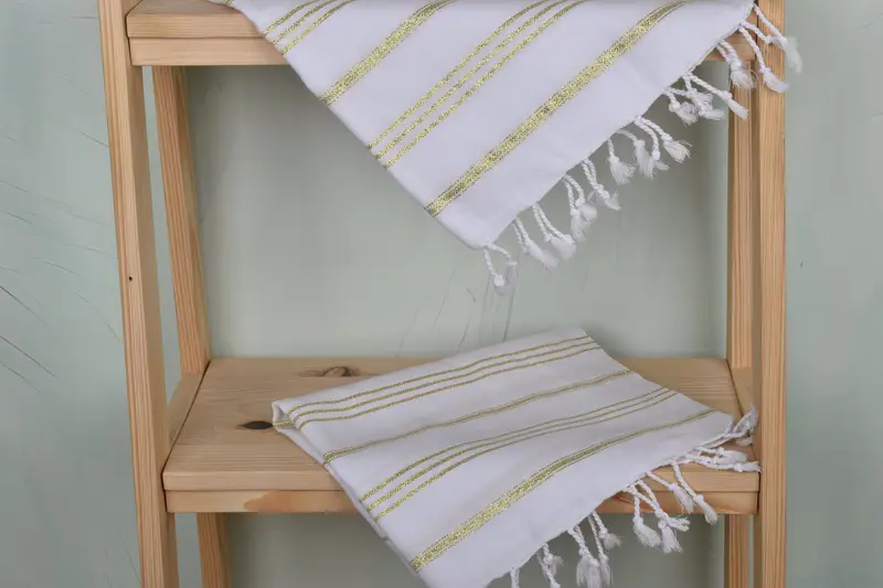 Turkish Towel Hand Towel, 40x24 Cotton Striped Towel, Home Decor Gifts, Wedding Favors, Bathroom Towels, Christmas Gift, Gift For The Home Decor - 5