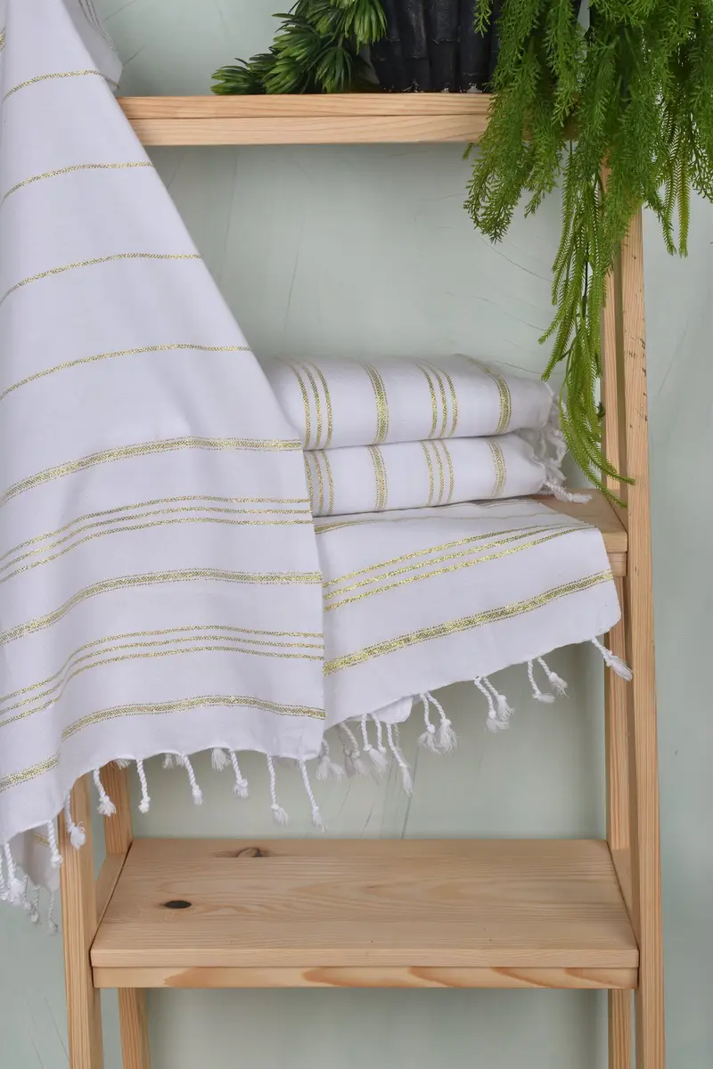 Turkish Towel Hand Towel, 40x24 Cotton Striped Towel, Home Decor Gifts, Wedding Favors, Bathroom Towels, Christmas Gift, Gift For The Home Decor - 6