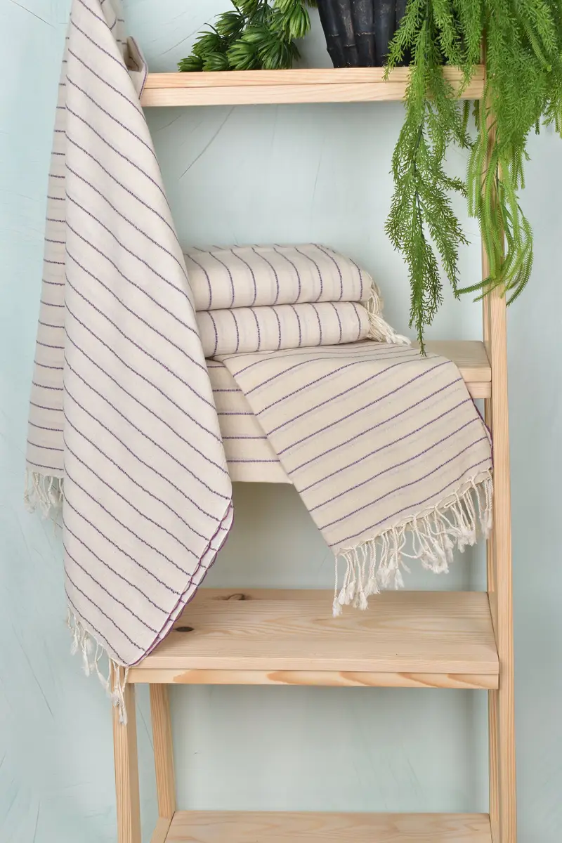 64x38 Linen Striped Towel, Bride Gift, Bachelorette Party Gifts, Custom Wedding Gifts, Large Turkish Towel, Beach Bachelorette Party Decorations - 6